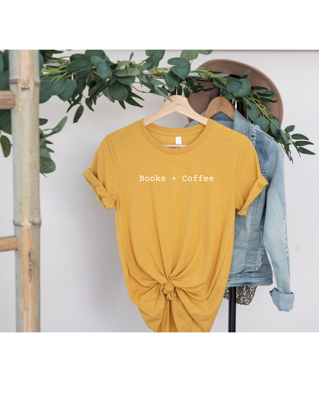 Books + Coffee Tee