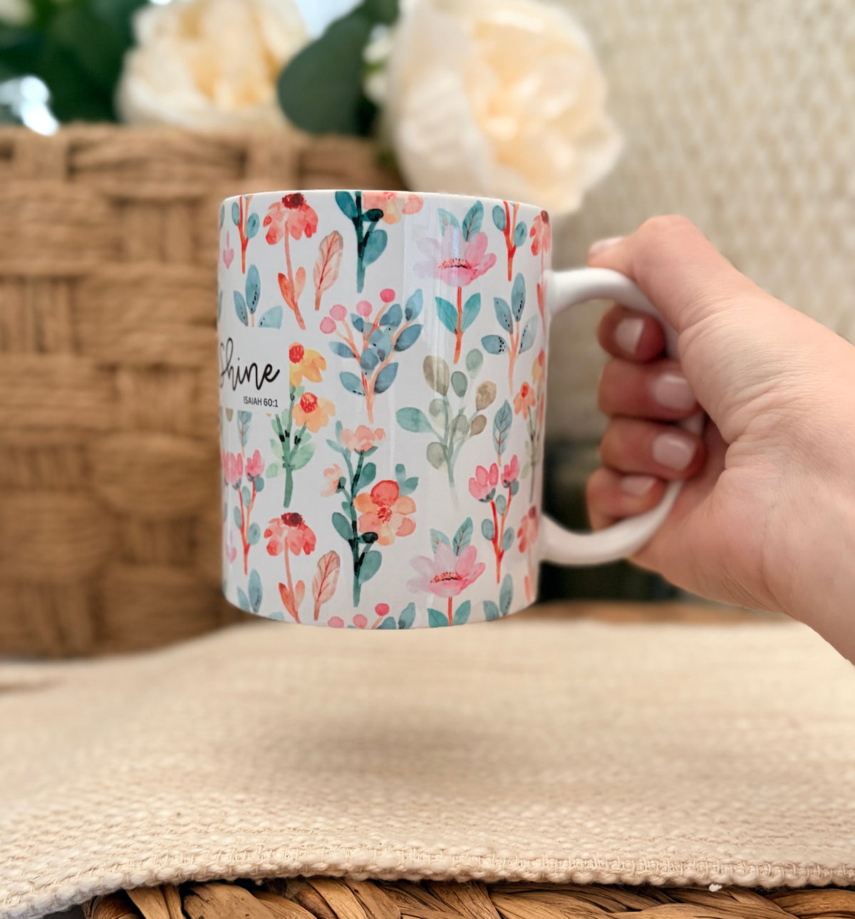 Rise and Shine Floral Mug