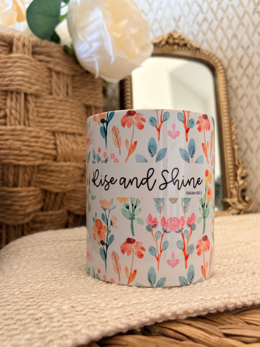 Rise and Shine Floral Mug