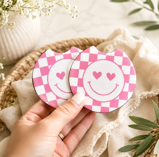 Pink car coaster