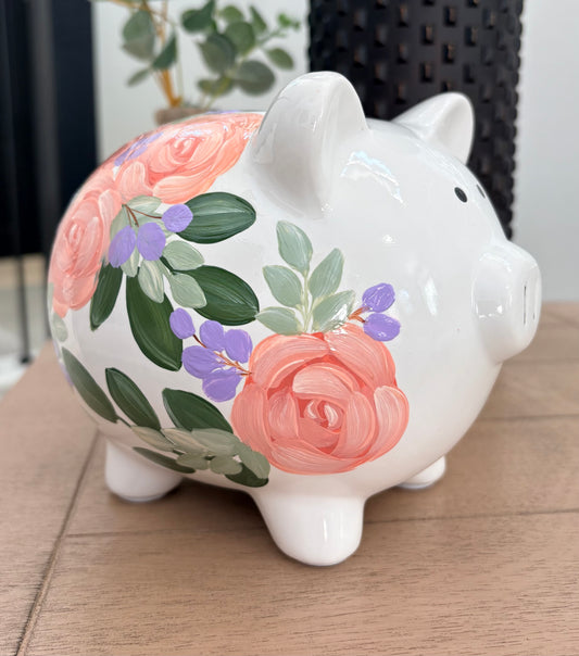Hand Painted Piggy Bank