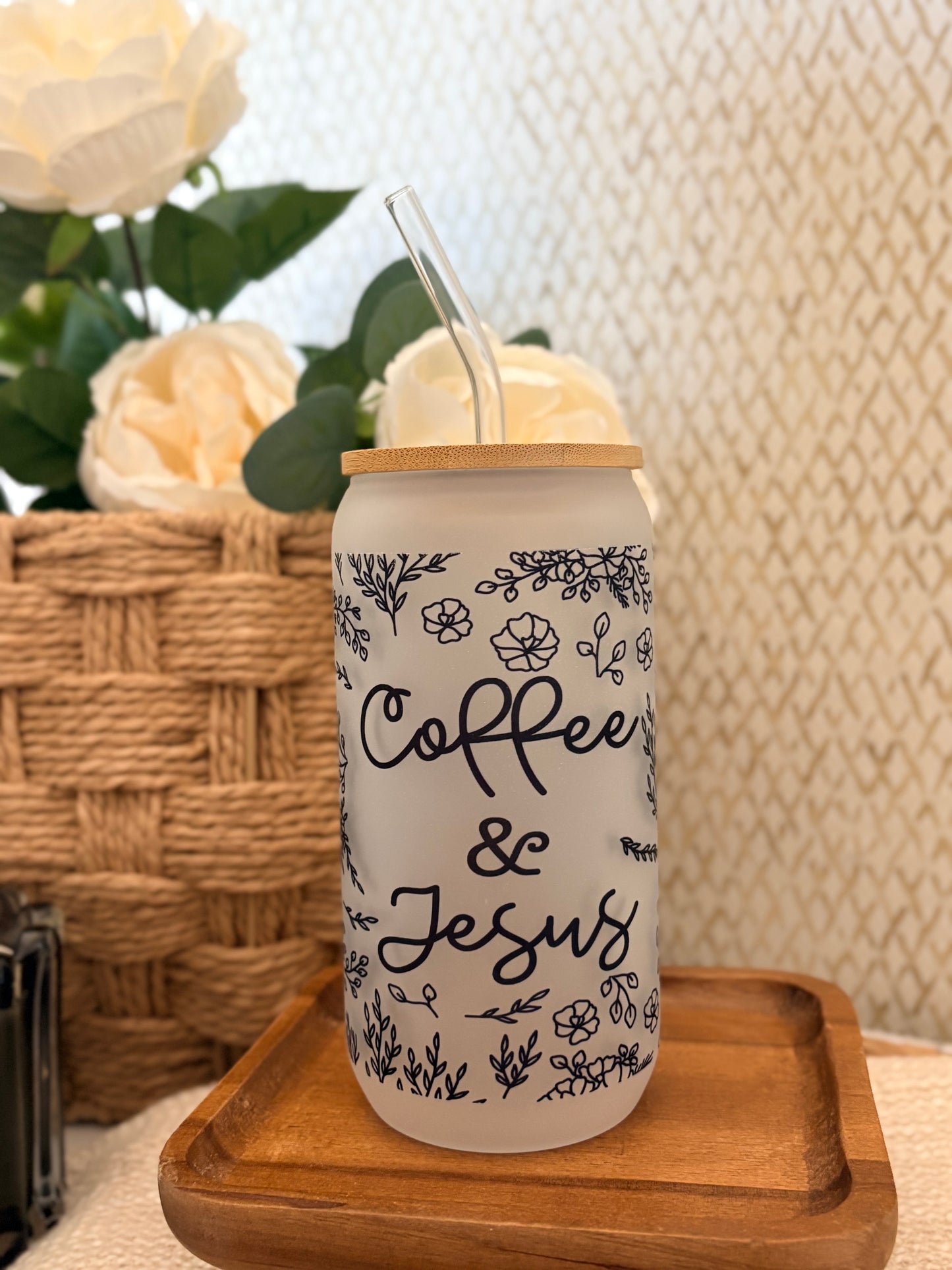 Coffee & Jesus Frosted Cup