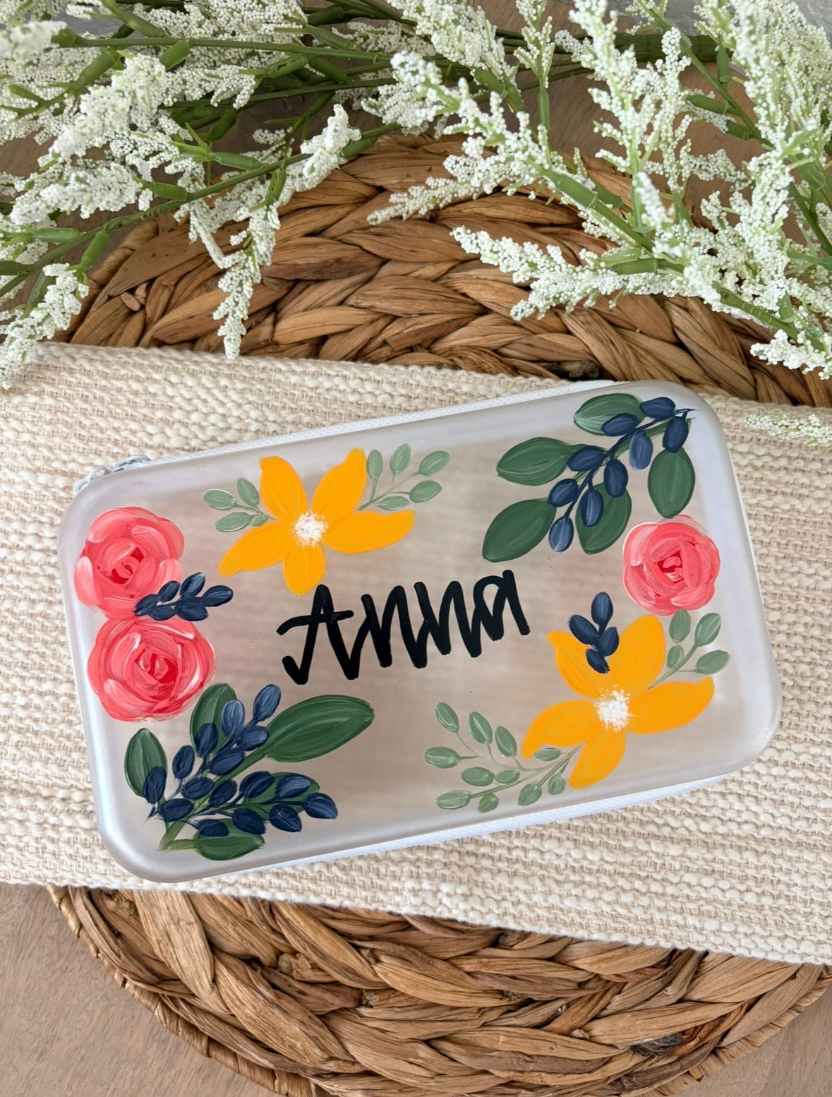Hand Painted Floral Case